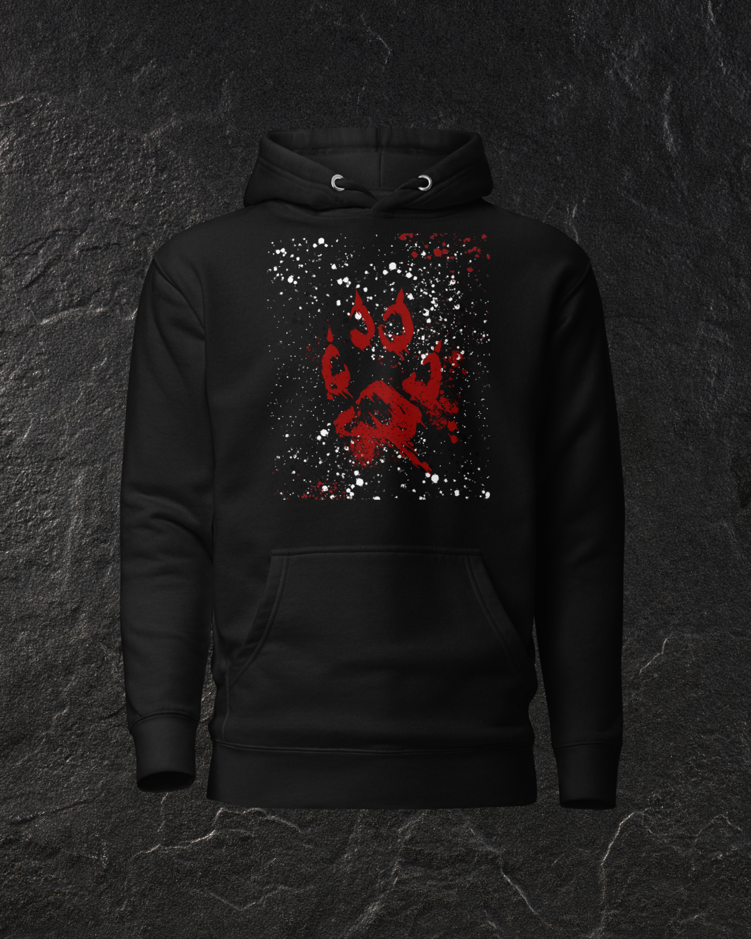 Bloody Wolf Print Hoodie - Image 2
