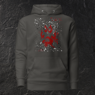Bloody Wolf Print Hoodie