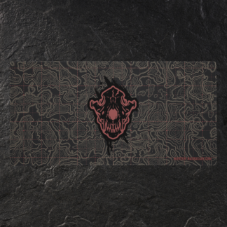Wolf Skull Topo Map Desk/Bench Mat